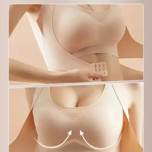 Cross Back Front Closure Wireless Posture Support Bra