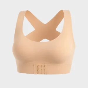 Cross Back Front Closure Wireless Posture Support Bra