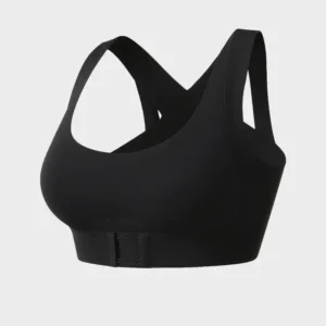 Cross Back Front Closure Wireless Posture Support Bra