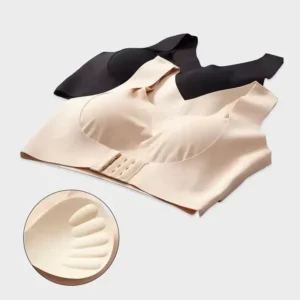 Cross Back Front Closure Wireless Posture Support Bra